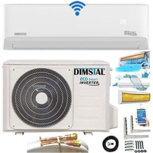 5m QuickConnect 9000 BTU ECO Smart Inverter 2,6kW (2,7kW) Split Klimaanlage Sehr Leise mit Self Clean/WiFi/App/Super Ioniser/Follow Me Komplett Set inkl. QuickConnect Leitungen & Heizung/Wärmepumpe
