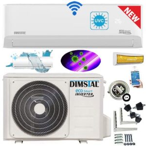 24000 BTU 7 kW ULTRA PLUS - Split Klimaanlage Heizung ECO Smart WiFi/UV-C/Self-Clean/Follow Me komplett Set leise inkl. 3m Leitungen