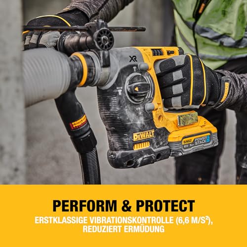DEWALT SDS-plus XR Akku-Kombihammer/Schlagbohrmaschine (18V, bürstenlos, 24mm, ideal für Bohranker/Befestigungslöcher, Vibrationsreduzierung, ohne Akku & Ladegerät), DCH273NT – Bild 2