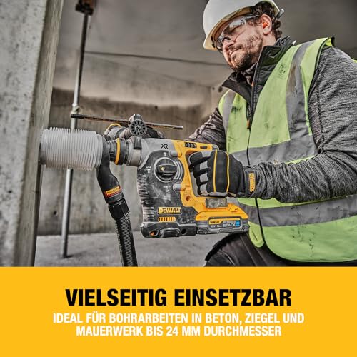 DEWALT SDS-plus XR Akku-Kombihammer/Schlagbohrmaschine (18V, bürstenlos, 24mm, ideal für Bohranker/Befestigungslöcher, Vibrationsreduzierung, ohne Akku & Ladegerät), DCH273NT – Bild 3