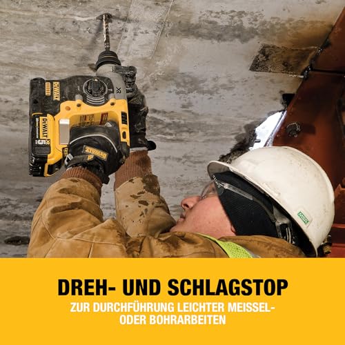 DEWALT SDS-plus XR Akku-Kombihammer/Schlagbohrmaschine (18V, bürstenlos, 24mm, ideal für Bohranker/Befestigungslöcher, Vibrationsreduzierung, ohne Akku & Ladegerät), DCH273NT – Bild 9