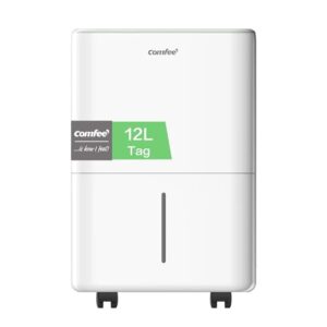 COMFEE' Luftentfeuchter 12L/24 h, Raumgröße ca. 50m³(20m²), Gegen Feuchtigkeit,Schimme,R290, CDDOE-12DEN7-QA3(EU), White