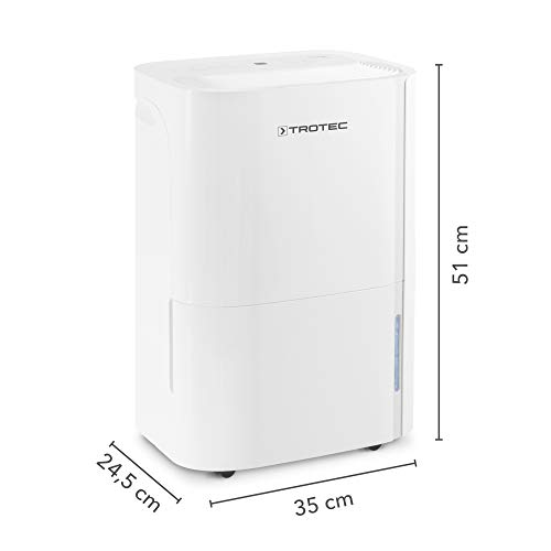 TROTEC Luftentfeuchter elektrisch TTK 66 E – Leistung 24 L/Tag – Fläche 50 m² / 125 m³ – mit Autoabschaltung – für Wohnung und Schlafzimmer – Bild 3