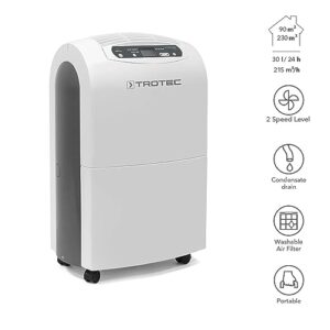 Alternative view of TROTEC Raumentfeuchter elektrisch TTK 100 E – Leistung 30 L/Tag – Fläche 90 m² / 230 m³ – Entfeuchtungsgerät mit Autoabschaltung