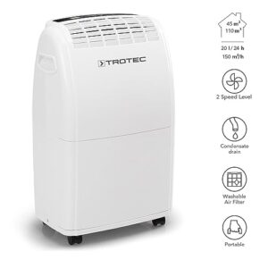 Alternative view of TROTEC Raumentfeuchter elektrisch TTK 75 E – Leistung 20 L/Tag – Fläche 45 m² / 110 m³ – Entfeuchtungsgerät mit Autoabschaltung