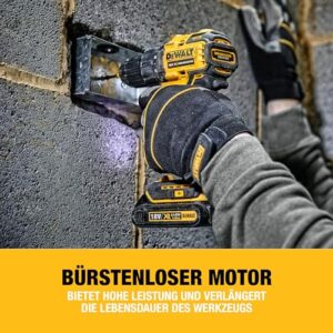 Alternative view of DEWALT18 Volt 2-Gang Akku-Bohrschrauber (bürstenloser Motor, Vollmetallgetriebe,15-stufiges Drehmomentmodul, 13 mm Schnellspann-Bohrfutter, 2x 2 Ah Li-Ion Akkus, Ladegerät, LED-Leuchte), DCD708D2T-QW