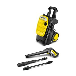Kärcher Hochdruckreiniger K 5 Compact, Druck: max. 145 bar, Durchfluss: max. 500 l/h, Flächenleistung: 40 m²/h, Wasserfilter, Gewicht: 12 kg, Hochdruckschlauch und -Pistole, Dreckfräser, Strahlrohr