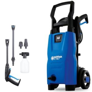 Nilfisk C 110.7 Bar Hochdruckreiniger Schaumsprüher - Mini Pressure Washer für die Reinigung von Außenbereichen und Autowäsche (1400 W)