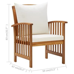 Alternative view of vidaXL 2X Akazienholz Massiv Gartenstuhl mit Kissen Gartensessel Stuhl Sessel Gartenmöbel Holzstuhl Stühle Balkonstuhl Terrassenstuhl Gartenstühle