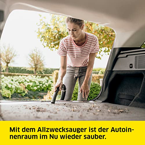 Kärcher Nass-/Trockensauger WD 3 S V-17/4/20, inkl. Patronenfilter, Vliesfilterbeutel, 1.000 W, 2 m und Schlauchaufbewahrung, Blasfunktion, Boden- und Fugendüse, Schwarz, Gelb – Bild 6