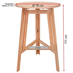 Alternative view of Casaria® Stehtisch Klappbar Massiv Holz 78cm x 111 cm Rund Bistrotisch Partytisch Holzstehtisch Gartentisch Klapptisch