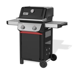 Alternative view of Weber Spirit E-210 Gasgrill, 2 Brenner, 51 x 46 cm Grillfläche, Warmhalterost, Deckelthermometer, 2 Räder - Schwarz/Silber (1500833)