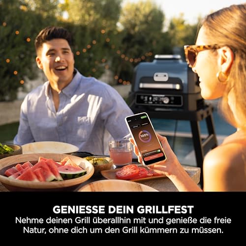 Ninja Woodfire Pro Connect XL Elektrischer BBQ Smoker Grill, App-Steuerung, digitaler Temperaturfühler, 7-in-1 Outdoor Grill elektrisch & Air Fryer mit Woodfire Pellets, wetterfest, Schwarz OG901EU – Bild 10