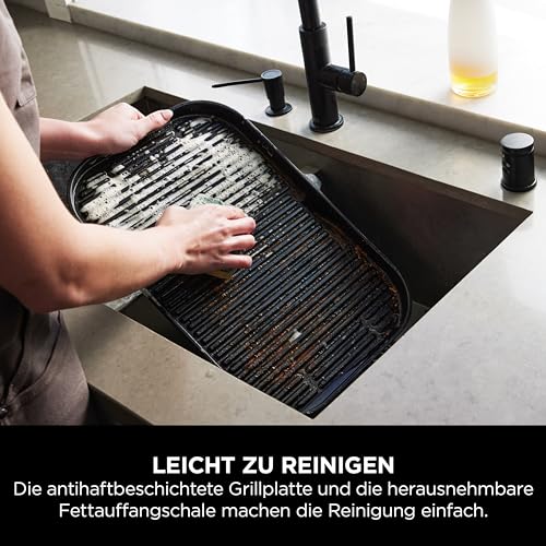 Ninja Woodfire Pro Connect XL Elektrischer BBQ Smoker Grill, App-Steuerung, digitaler Temperaturfühler, 7-in-1 Outdoor Grill elektrisch & Air Fryer mit Woodfire Pellets, wetterfest, Schwarz OG901EU – Bild 11