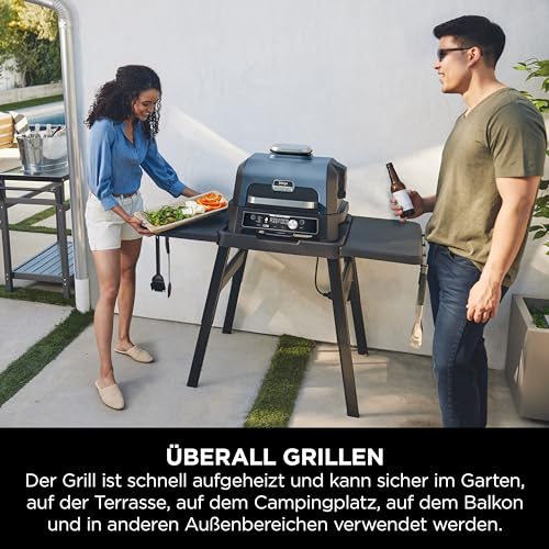 Ninja Woodfire Pro Connect XL Elektrischer BBQ Smoker Grill, App-Steuerung, digitaler Temperaturfühler, 7-in-1 Outdoor Grill elektrisch & Air Fryer mit Woodfire Pellets, wetterfest, Schwarz OG901EU – Bild 12