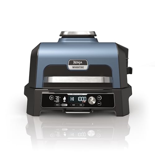 Ninja Woodfire Pro Connect XL Elektrischer BBQ Smoker Grill, App-Steuerung, digitaler Temperaturfühler, 7-in-1 Outdoor Grill elektrisch & Air Fryer mit Woodfire Pellets, wetterfest, Schwarz OG901EU – Bild 4
