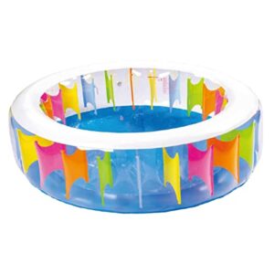 Jilong Rainbow Pool Ø 190 x 50 cm Kinderpool Planschbecken Schwimmbecken Kinder Schwimmbad für Garten und Terasse