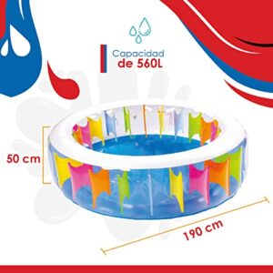 Alternative view of Jilong Rainbow Pool Ø 190 x 50 cm Kinderpool Planschbecken Schwimmbecken Kinder Schwimmbad für Garten und Terasse