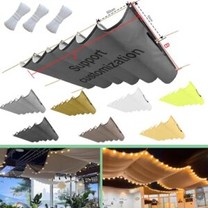 Einziehbar Welle Sonnensegel 200x300cm(BxL) Verstellbar Schattenabdeckung Sonnenschutz Wasserdicht Outdoor Pergola UV-beständig Markise Anwendbar auf Terrasse Garten Dunkelgrau