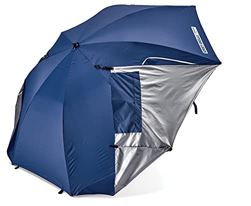 Sport-Brella Premiere Portable Sun Umbrella - Mehrzweck Gartenregenschirm, Einfaches Falten, 243 cm, 1 Stück, Ideal für Outdoor-Aktivitäten, Strand und Garten, UV-Schutz - Blau – Bild 3