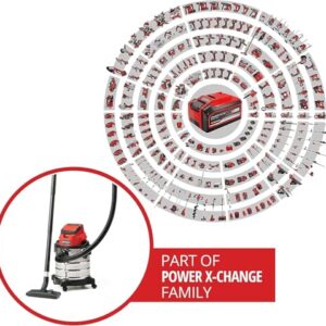 Alternative view of Einhell Akku-Nass-Trockensauger TC-VC 18/20 Li S-Solo Power X-Change (18 V, 20 L Edelstahlbehälter, Rollen, Zubehörhalterung, inkl. div. Filter und Düsen, ohne Akku)