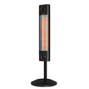 CH1800 RE Infrarot Standheizstrahler - 1800W, Höhenverstellbar, 4 Heizstufen, Fernbedienung, Sicherheitsfunktionen - Ideal für Terrasse, Balkon, Innenräume (schwarz)