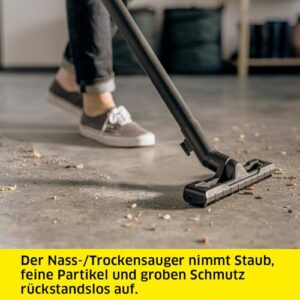 Alternative view of Kärcher WD 4 P S V-20/5/22 Nass-& Trockensauger, 20 l Edelstahlbehälter, 1000 W, 5 m Kabel, 2,2 m Saugschlauch, mit Gerätesteckdose, Clips-Bodendüse, „Pull & Push“-Verschlusssystem, Gelb