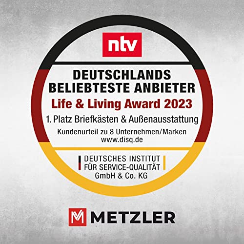 Metzler LED Außenleuchte, Aussenlampe in Anthrazit | Edelstahl Schriftzug | Steinbach – Bild 7