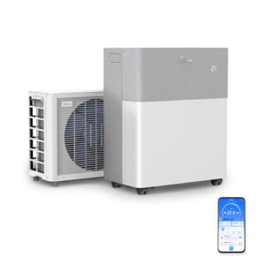 Midea Portasplit Klimaanlage, Mobile Wärmepumpe, Kühlen A /Heizen A , 12000 BTU 3, 5kW, für Räume bis zu 42 m² / 105 m³, nur 39 dB(A) im Silent-Modus