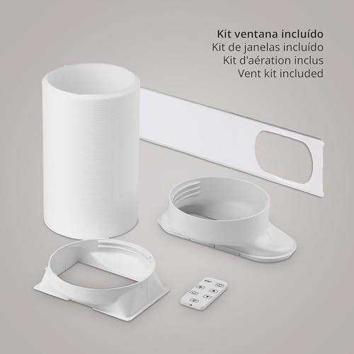 Ufesa Mobiles Klimagerät A7 3in1, Kühlen, Lüften und Entfeuchten, 7000 BTU/Tag, leise, LED Display, 24h Timer, bis zu 12m², Gas R290, Fernbedienung – Bild 5