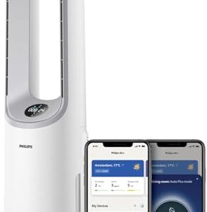 Philips Air Performer 2-in-1: Luftreiniger und Kühlgebläse - Reinigt 70 m², Entfernt 99,97% der Allergene und Schadstoffe. HEPA-Filter, Intelligente Sensoren, Alexa, App. (AMF765/10)