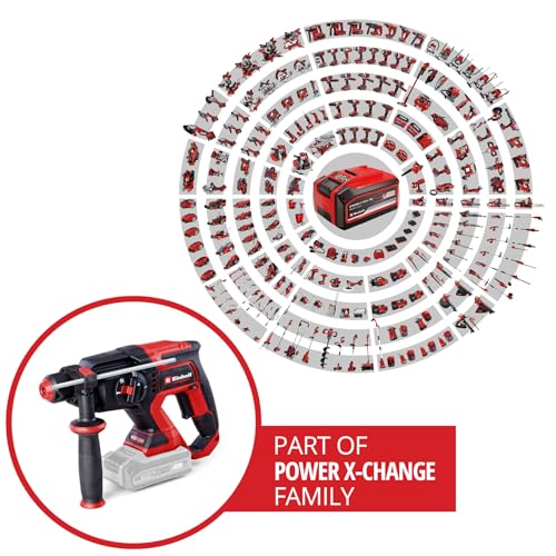Einhell Professional Akku-Bohrhammer TP-HD 18/22 D Li BL-Solo Power X-Change (18 V, Brushless, 2,3 J, SDS-plus, 22 mm Bohrleistung in Beton, D-Handgriff, Koffer, ohne Akku) – Bild 2