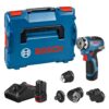 Bosch Professional 12V System Akku Bohrschrauber GSR 12V-35 FC - FlexiClick System (inkl. 2x 3.0Ah Akku, Schnellladegerät GAL 12V-40, 4x Aufsätze, L-BOXX)