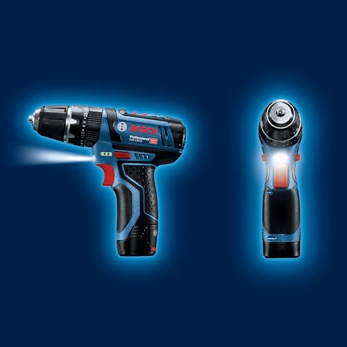 Bosch Professional 12V System Akku Schlagbohrschrauber GSB 12V-15 (Bohr-Ø Holz max: 19 mm, inkl. 2x 2.0Ah Akku Ladegerät, 2x Bohrer-Set, 1x Bit-Set, Werkzeugtasche) - Amazon Exclusive – Bild 7