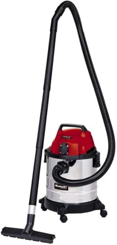 Einhell Nass-Trockensauger TC-VC 1820 SA (1.250 Watt, Edelstahlbehälter 20l, Blasanschluss, Zubehörhalterung, automatische Gerätesteckdose, inkl. Saugschlauch, Düsen Filter)