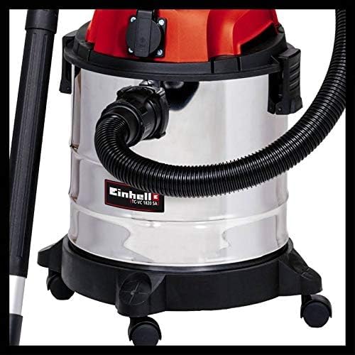 Einhell Nass-Trockensauger TC-VC 1820 SA (1.250 Watt, Edelstahlbehälter 20l, Blasanschluss, Zubehörhalterung, automatische Gerätesteckdose, inkl. Saugschlauch, Düsen Filter) – Bild 2