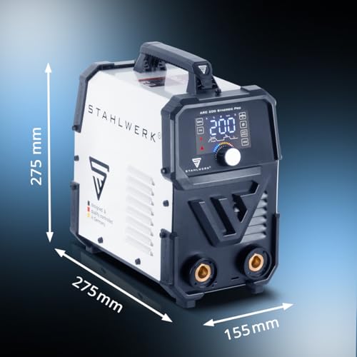 STAHLWERK Schweißgerät Vollausstattung ARC 200 Synergic Pro Inverter - MMA/E-Hand & Lift-TIG mit 200 A, vollsynergisch, IGBT-Technologie, Hotstart, Antistick, LCD-Display & VRD-Sicherheitsfunktion – Bild 9