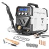 STAHLWERK Schweißgerät 5 in 1 Kombi MIG MAG 200 Puls Pro Inverter - ARC MMA, Fülldraht, Lift TIG, mit 200 A, Puls- & Spot-Funktion, vollsynergisch, IGBT, für Alu, 7 Jahre Garantie