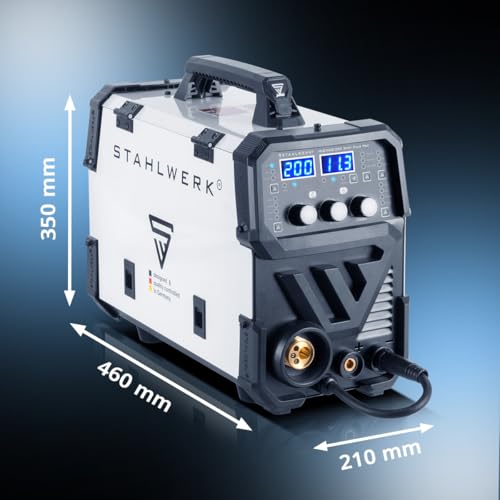 STAHLWERK Schweißgerät 5 in 1 Kombi MIG MAG 200 Puls Pro Inverter - ARC MMA, Fülldraht, Lift TIG, mit 200 A, Puls- & Spot-Funktion, vollsynergisch, IGBT, für Alu, 7 Jahre Garantie – Bild 9