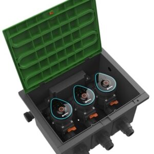 Gardena Ventilbox 9 V Bluetooth-Set: Bodeneinbaudose für den unterirdischen Einbau von batteriebetriebenen Bewässerungsventilen, programmierbar per App (1286-20)