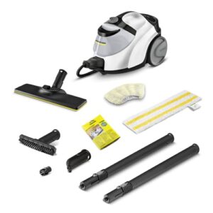 Kärcher Dampfreiniger SC 5 EasyFix Iron Plug mit Heißwasser-Zuschaltung, Dampfdruck: 4,2 bar, Aufheizzeit: 3 min., Fläche: ca. 150 m², Tank: 0,5 l 1,5 l, Bodenreinigungsset EasyFix und Düsen