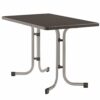 Sieger 233/A Boulevard-Klapptisch mit mecalit-Pro-Platte 115 x 70 cm, Stahlrohrgestell graphit, Tischplatte Schieferdekor anthrazit