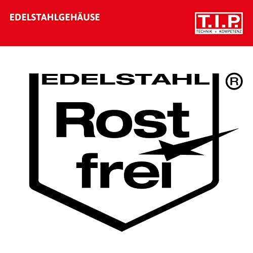 T.I.P. Edelstahl Gartenpumpe GP 3000 INOX - Leistungsstarke 550 W Pumpe mit 2950 l/h Leistung und thermischer Überlastschutz - Robustes, korrosionsbeständiges Pumpengehäuse, 30111 – Bild 5