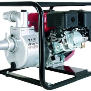 T.I.P. Benzin Wasserpumpe - Motor Gartenpumpe (30.000 l/h Fördermenge, 30 m Förderhöhe, 3,0bar Druck, max. 3,85kW (5,2PS) Leistung, Ölmangelsicherung, 4-Takt-Motor, Rückschlagklappe) LTP 500/30, 30197
