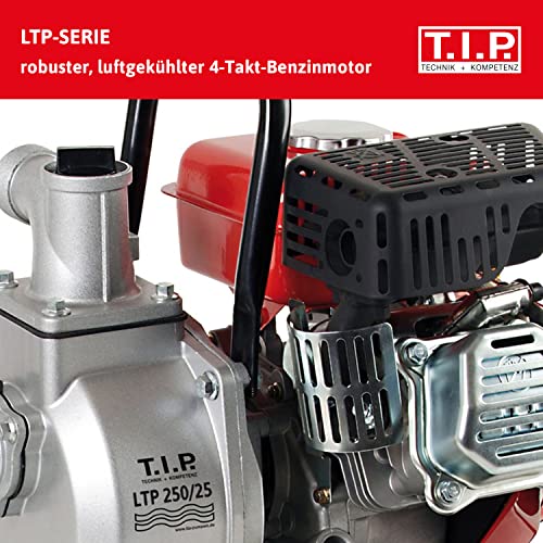 T.I.P. Benzin Wasserpumpe - Motor Gartenpumpe (30.000 l/h Fördermenge, 30 m Förderhöhe, 3,0bar Druck, max. 3,85kW (5,2PS) Leistung, Ölmangelsicherung, 4-Takt-Motor, Rückschlagklappe) LTP 500/30, 30197 – Bild 6
