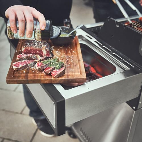BURNHARD Big Earl 4-Brenner Gasgrill Edelstahl inkl. Heckbrenner, mit Edelstahl Grillrost & inkl. Abdeckhaube, Seitenkochfeld mit Infrarot Keramikbrenner – Bild 6