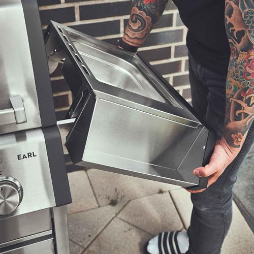 BURNHARD Big Earl 4-Brenner Gasgrill Edelstahl inkl. Heckbrenner, mit Edelstahl Grillrost & inkl. Abdeckhaube, Seitenkochfeld mit Infrarot Keramikbrenner – Bild 9