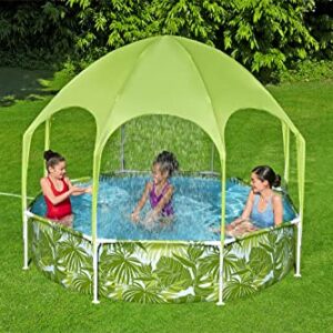 Alternative view of Bestway Steel Pro Frame Pool mit Sonnenschutzdach "Splash-in-Shade" ohne Pumpe Ø 244 x 51 cm, buntes Obst-Design, rund