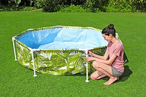 Bestway Steel Pro Frame Pool mit Sonnenschutzdach "Splash-in-Shade" ohne Pumpe Ø 244 x 51 cm, buntes Obst-Design, rund – Bild 8