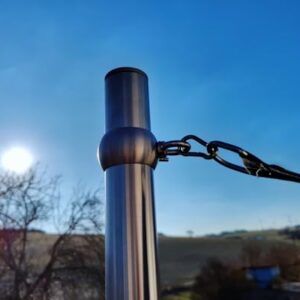 Sonnensegelmast 2,5-3m Höhenverstellbar Edelstahl mit Bodenhülse Sonnensegel Mast Pfosten Stange (⌀42mm 2,5m mit Bodenhülse)